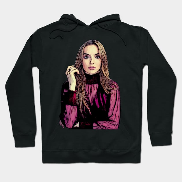 Jodie Comer Cartoonish Hoodie by baranskini